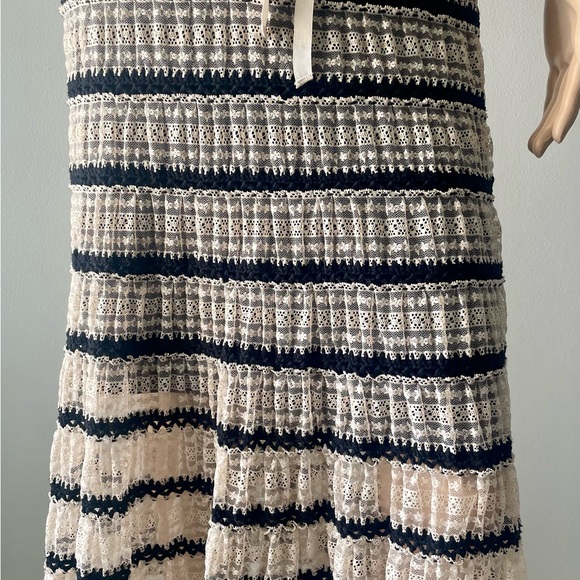 BETSY JOHNSON Elegant Black and White Striped Vintage 1990’s Dress. Size Small - Picture 7 of 13